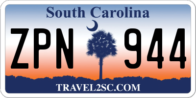 SC license plate ZPN944