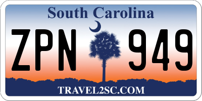 SC license plate ZPN949