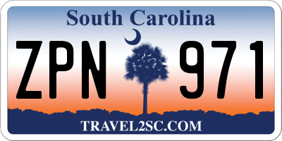 SC license plate ZPN971