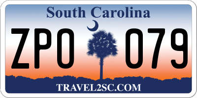 SC license plate ZPO079