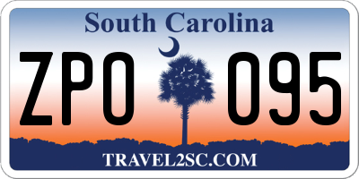 SC license plate ZPO095