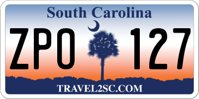 SC license plate ZPO127