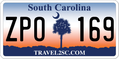 SC license plate ZPO169