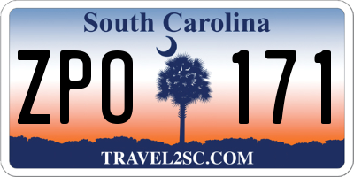 SC license plate ZPO171