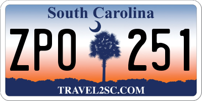 SC license plate ZPO251