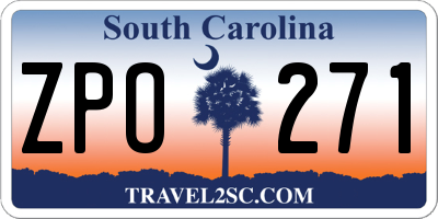 SC license plate ZPO271