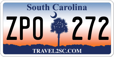 SC license plate ZPO272