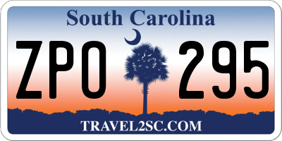 SC license plate ZPO295