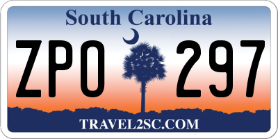 SC license plate ZPO297