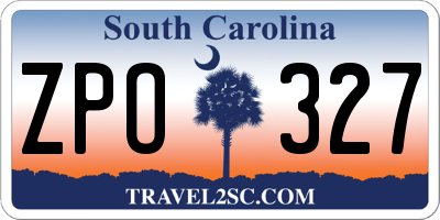 SC license plate ZPO327