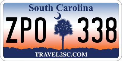 SC license plate ZPO338