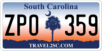 SC license plate ZPO359