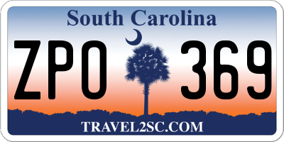 SC license plate ZPO369