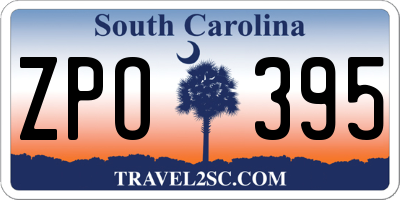 SC license plate ZPO395