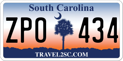 SC license plate ZPO434