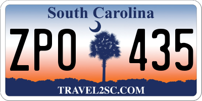 SC license plate ZPO435