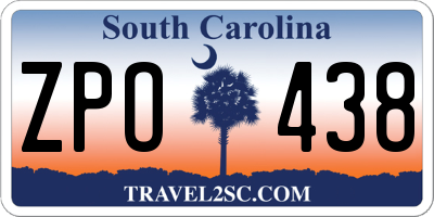 SC license plate ZPO438