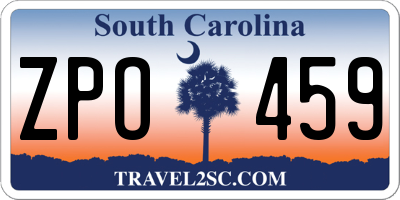 SC license plate ZPO459