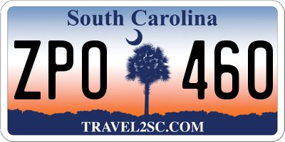 SC license plate ZPO460