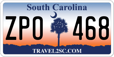 SC license plate ZPO468
