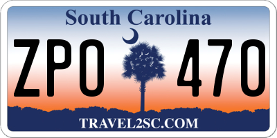 SC license plate ZPO470