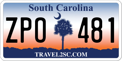 SC license plate ZPO481