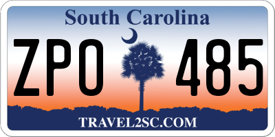 SC license plate ZPO485
