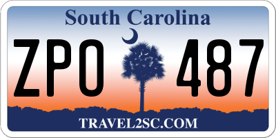 SC license plate ZPO487