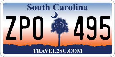 SC license plate ZPO495