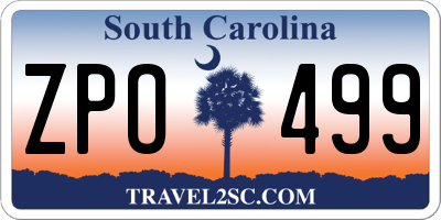 SC license plate ZPO499