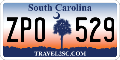 SC license plate ZPO529