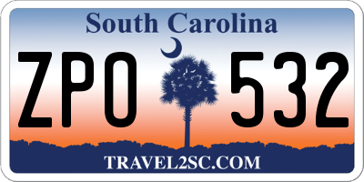 SC license plate ZPO532