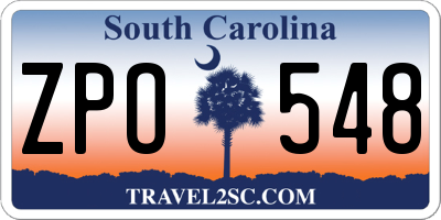 SC license plate ZPO548
