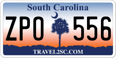 SC license plate ZPO556