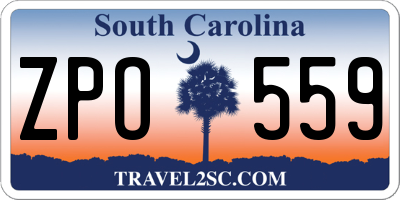 SC license plate ZPO559