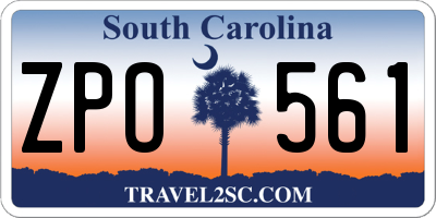SC license plate ZPO561