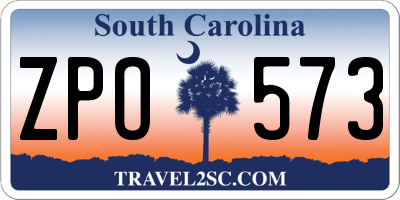 SC license plate ZPO573