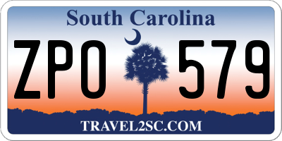 SC license plate ZPO579