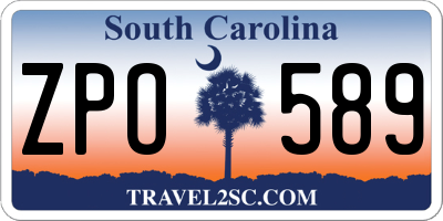 SC license plate ZPO589