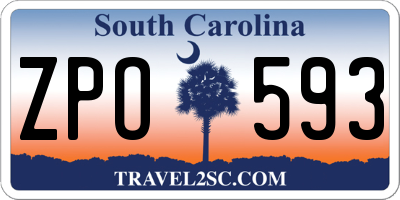 SC license plate ZPO593