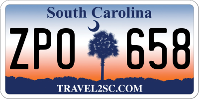 SC license plate ZPO658