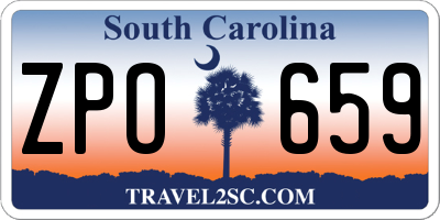 SC license plate ZPO659
