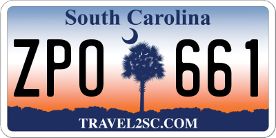 SC license plate ZPO661
