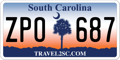 SC license plate ZPO687