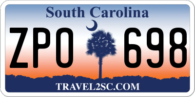 SC license plate ZPO698