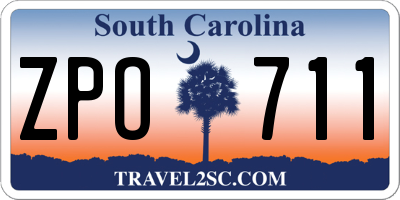 SC license plate ZPO711