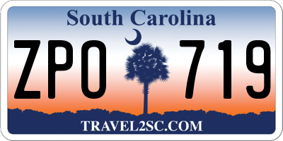SC license plate ZPO719