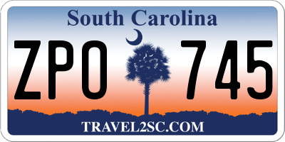 SC license plate ZPO745