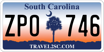 SC license plate ZPO746