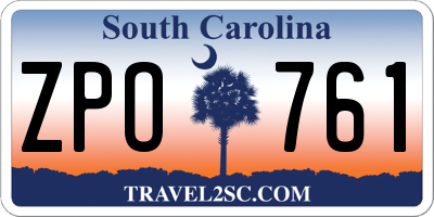 SC license plate ZPO761